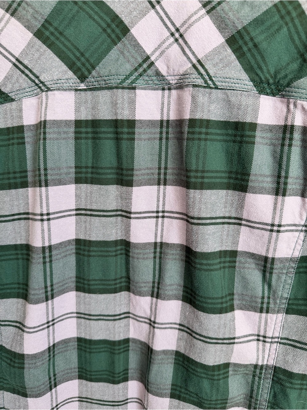 Carhartt Hamilton Flannel Shirt II XL 16/18 Green Gray Plaid Relaxed Fit Cotton - Picture 12 of 16